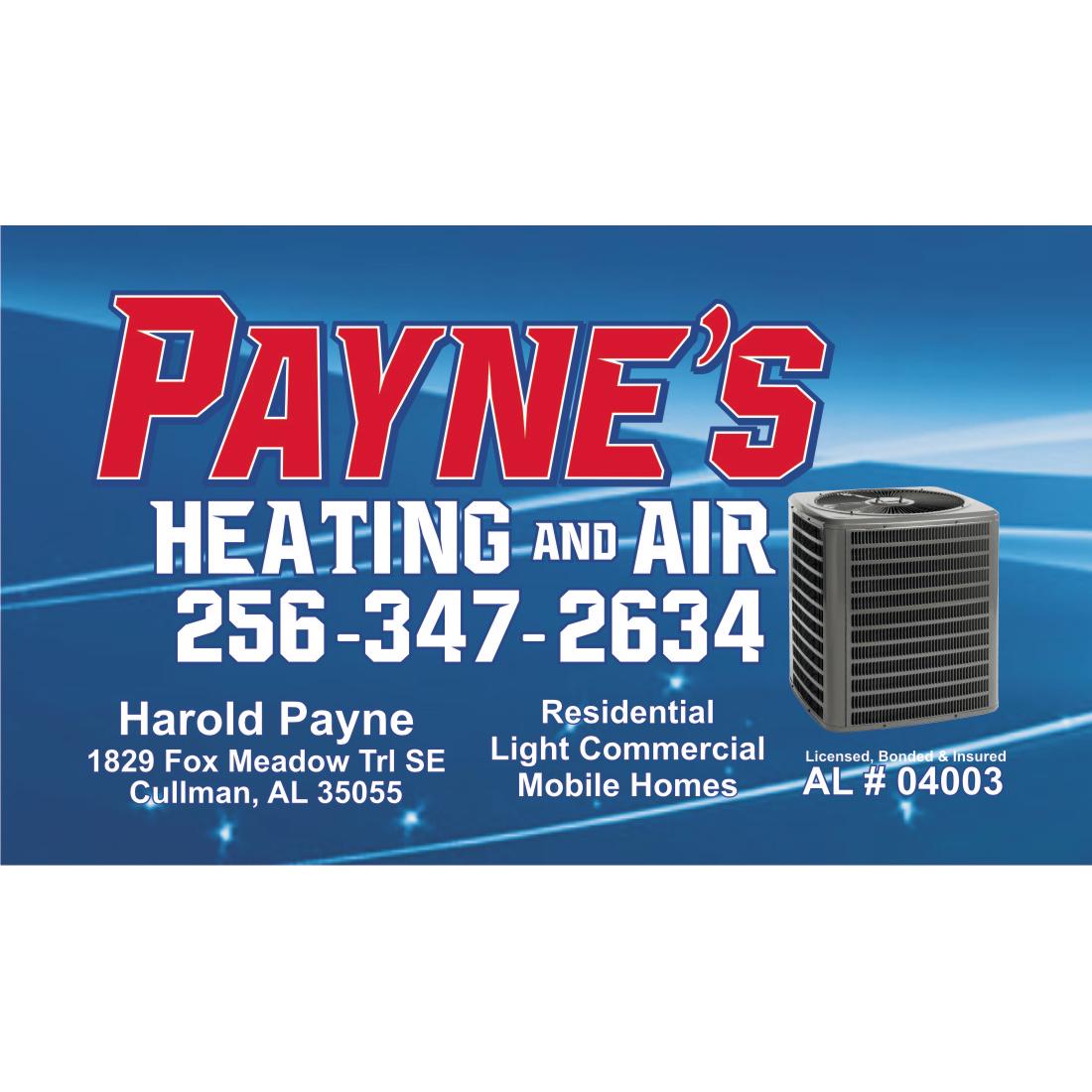 Payne's Heating and Air Conditioning Services