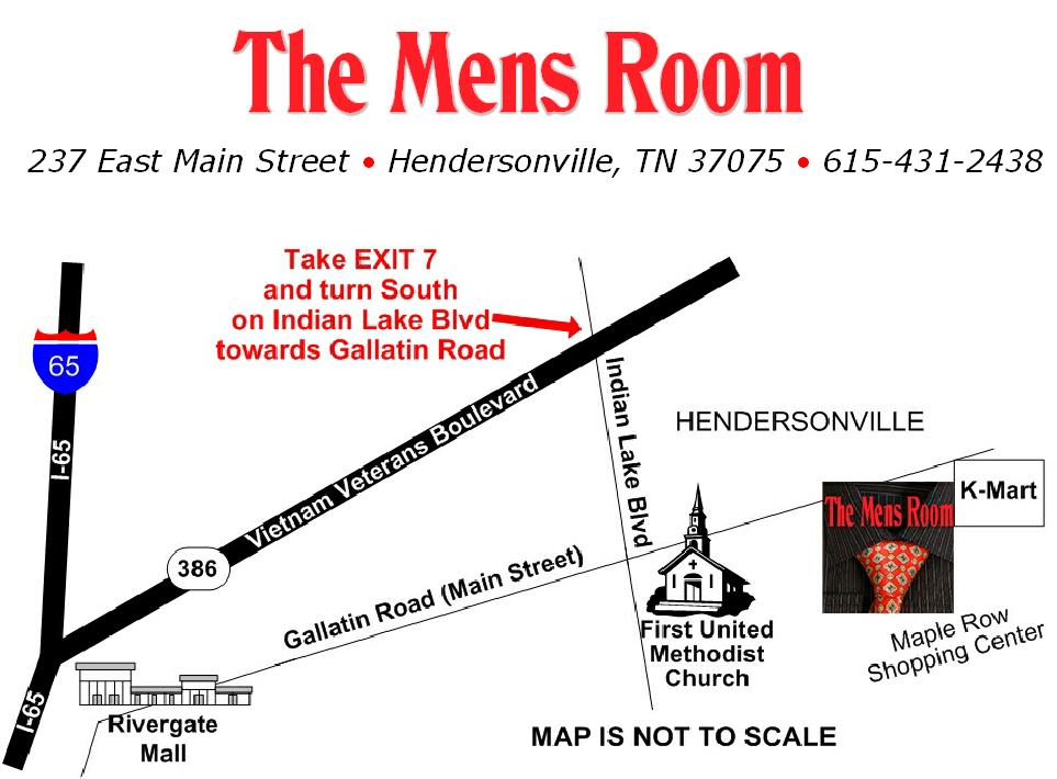 The Mens Room is next to K-Mart