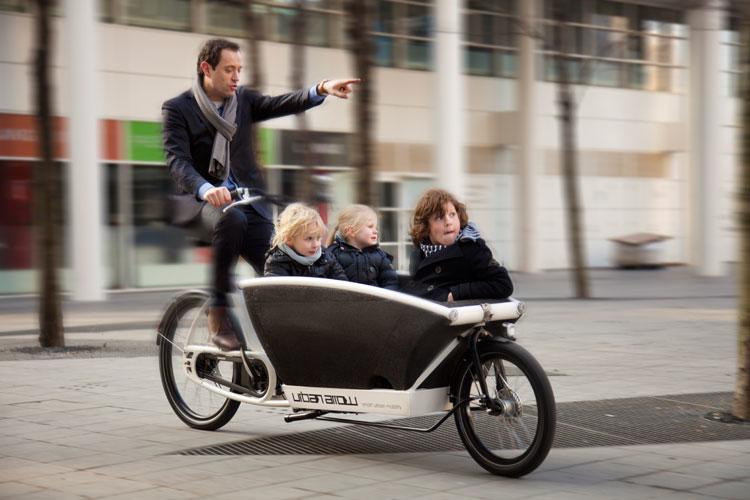 Urban Arrow Cargo Bike Rolling Orange NY