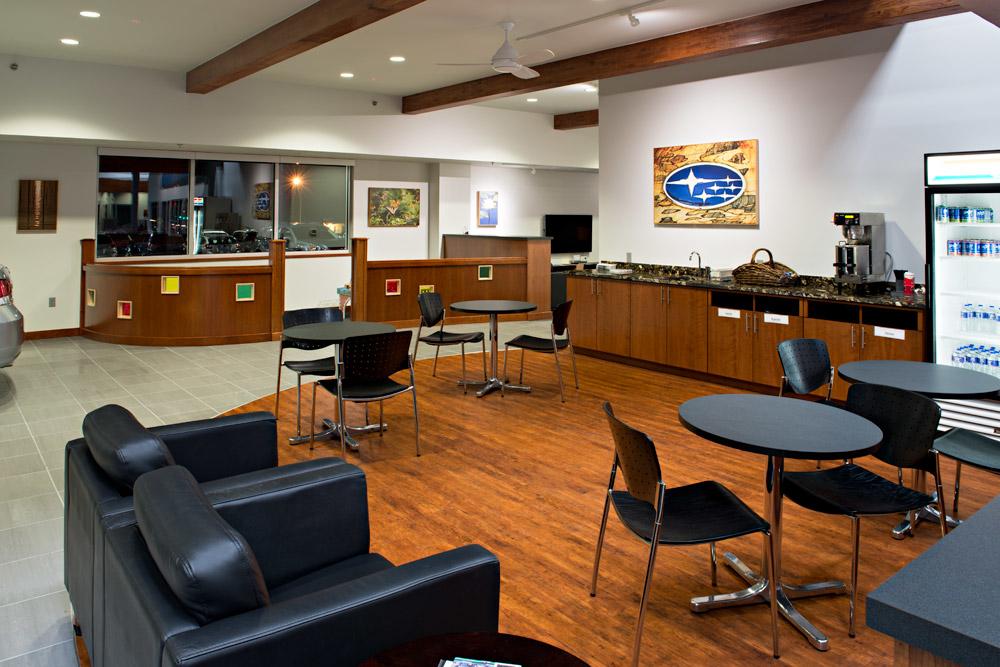 Adventure Subaru's comfortable and beautiful showroom.