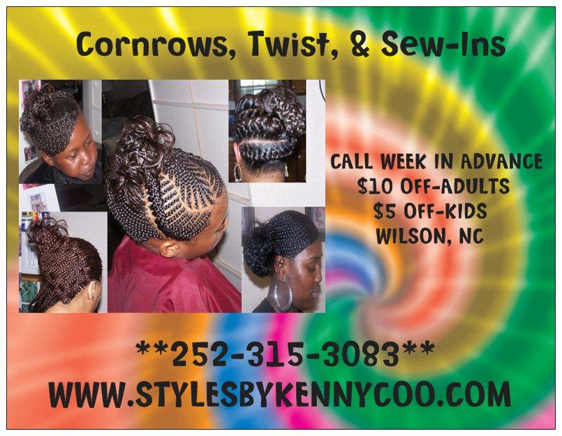 VARIOUS CORNROW STYLES