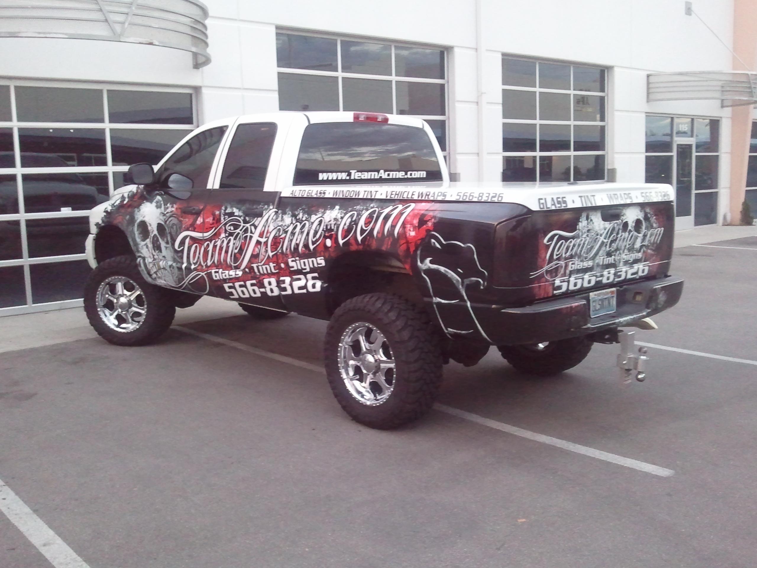 Dodge Ram vehicle wrap Team Acme