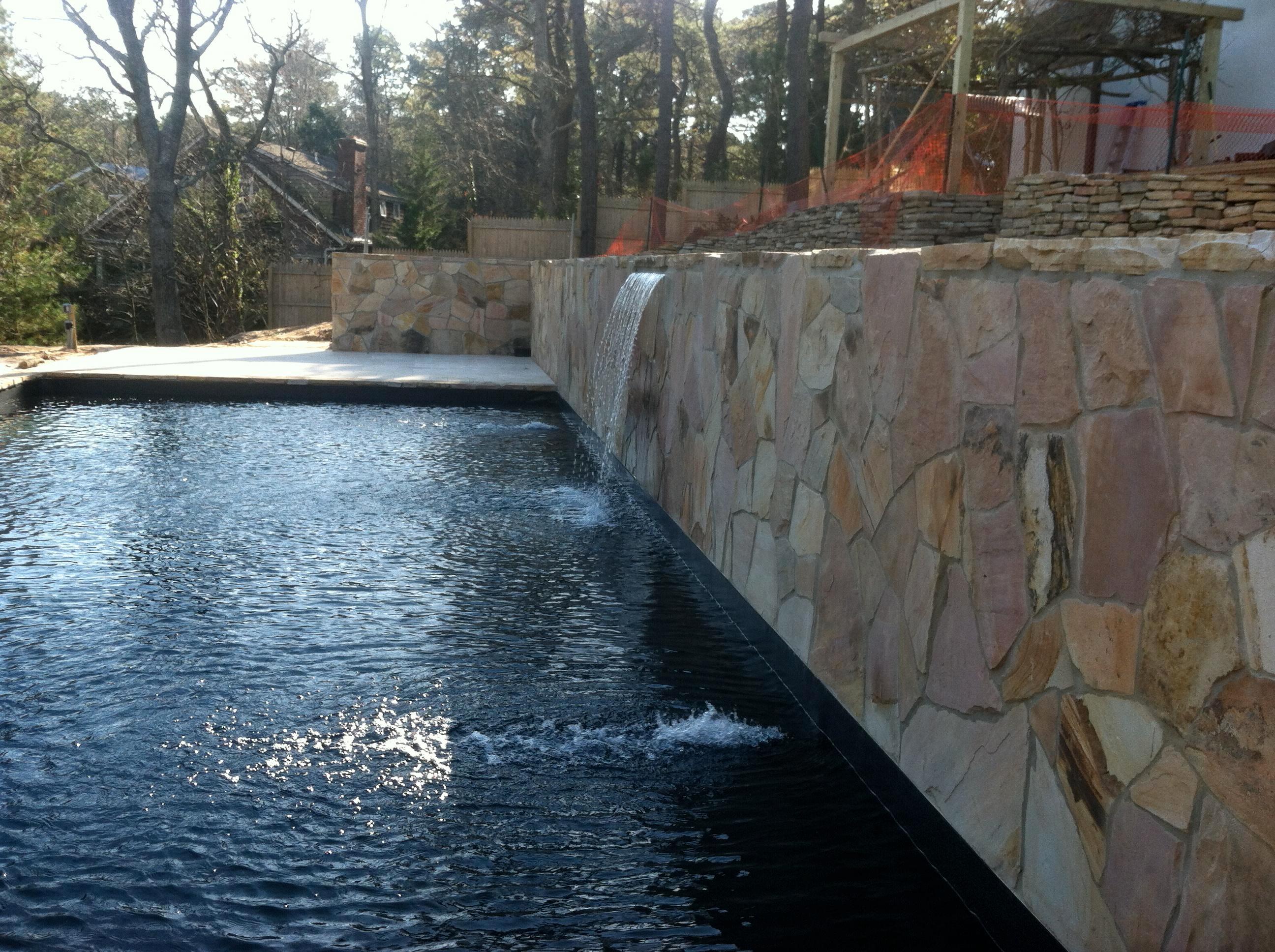 Pool natural stone work