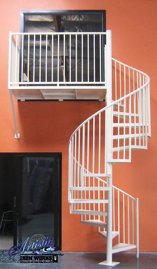 Custom Wrought Iron Spiral Staircase by Artistic Iron Works