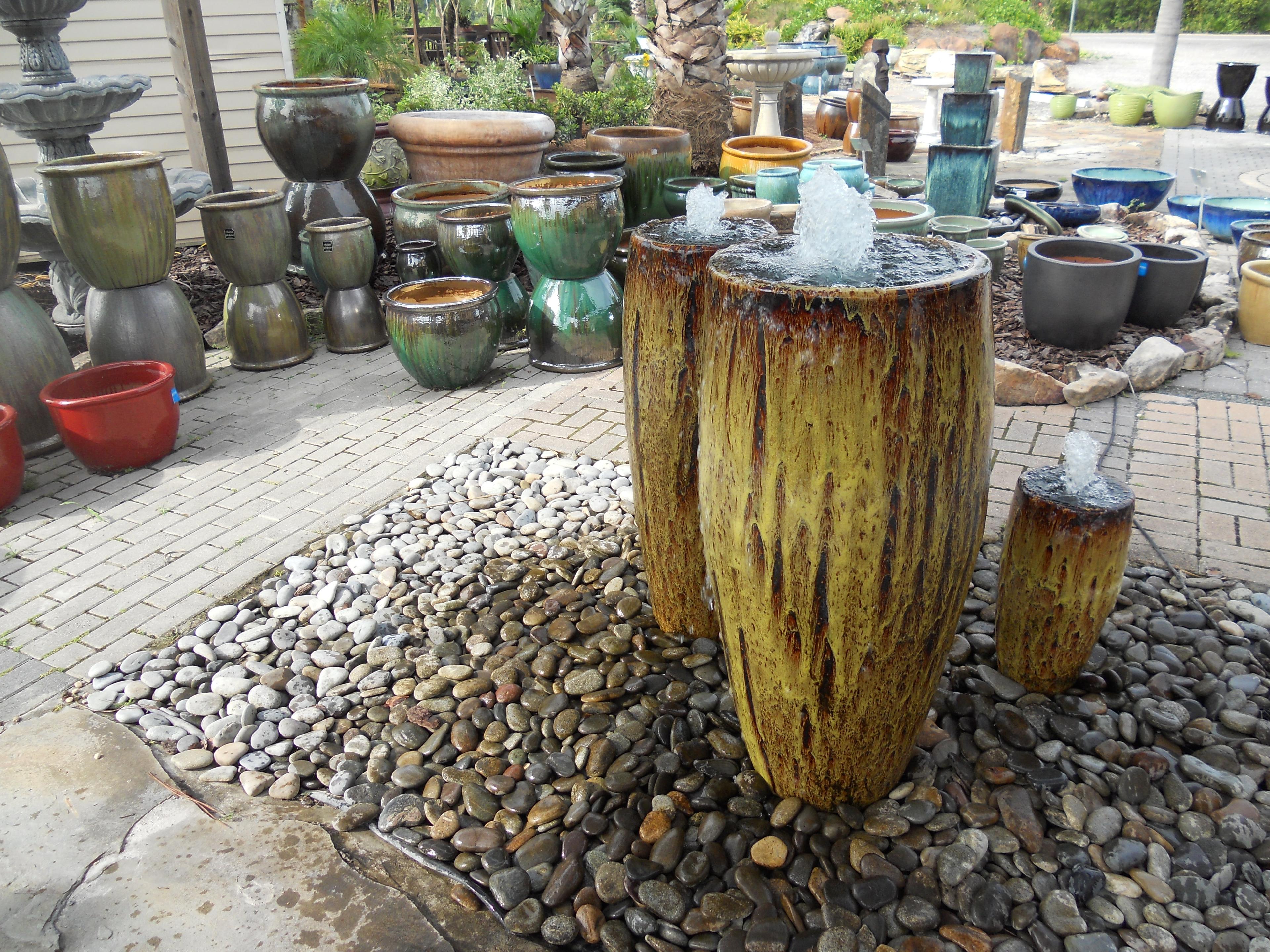 outdoor pottery & waterfeatures