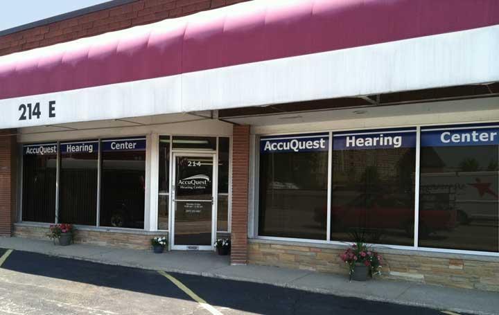 Look for this building to find the Arlington Heights AccuQuest Hearing Center