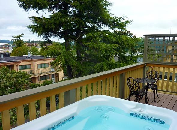 Private hot tubs & water views