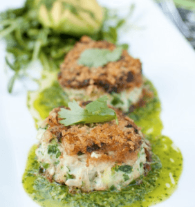 catering appetizers crab cake chipotle