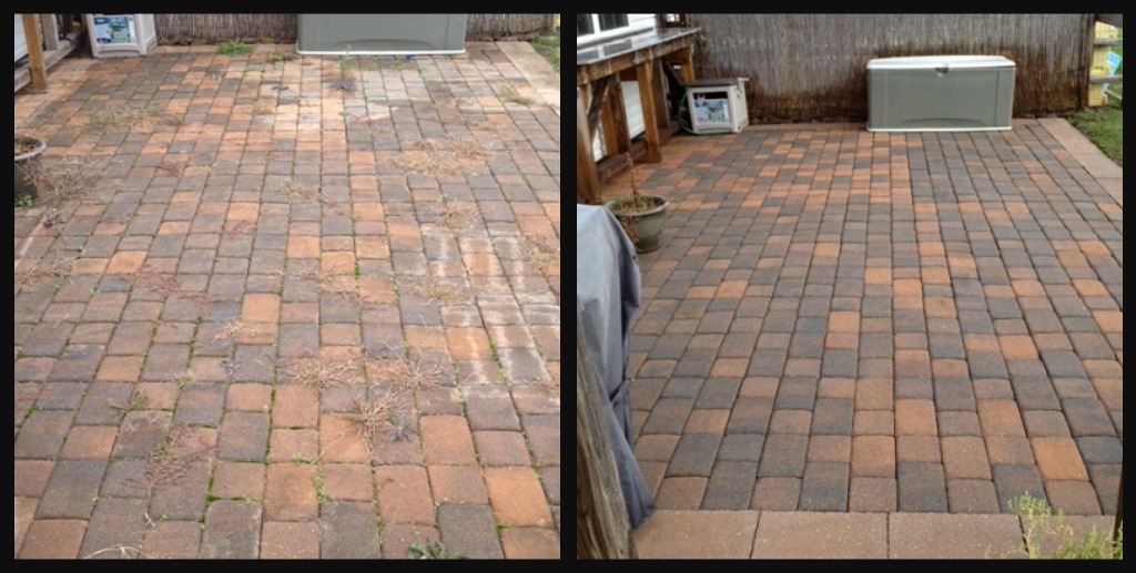 Power Washing Paito before and after