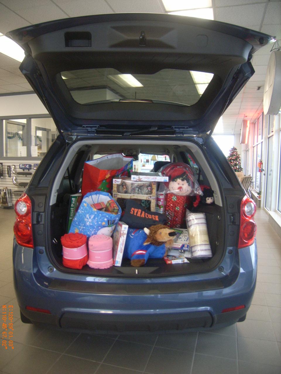 Holiday family donations vehicle