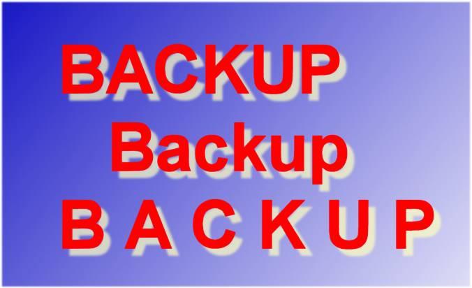 Setup of proper DATA BACKUP