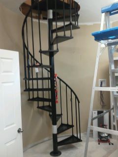 Installation of custom spiral stairs