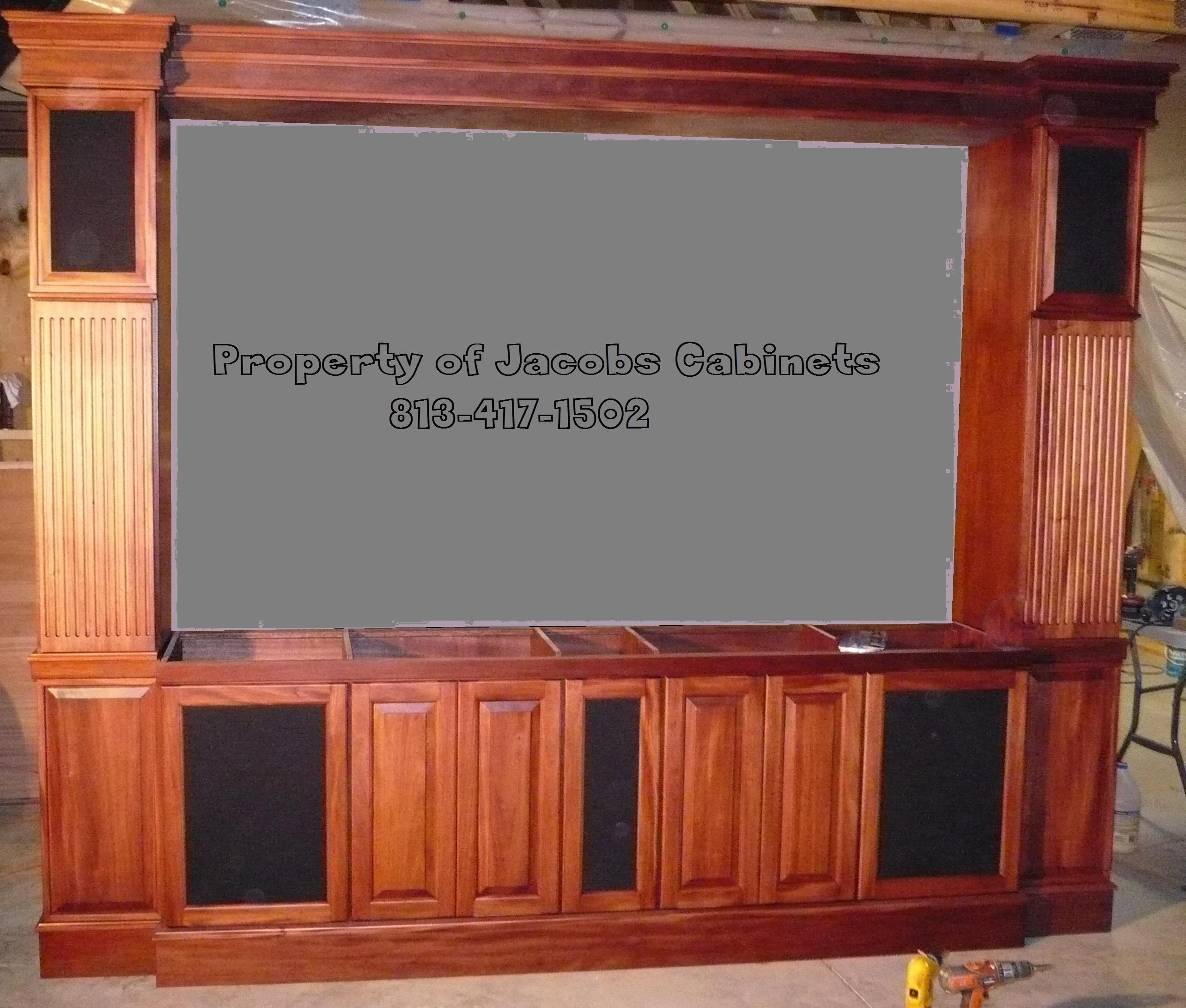 mahogany wall unit