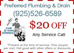 Concord Plumber Coupon - $20 Off Any Service Call