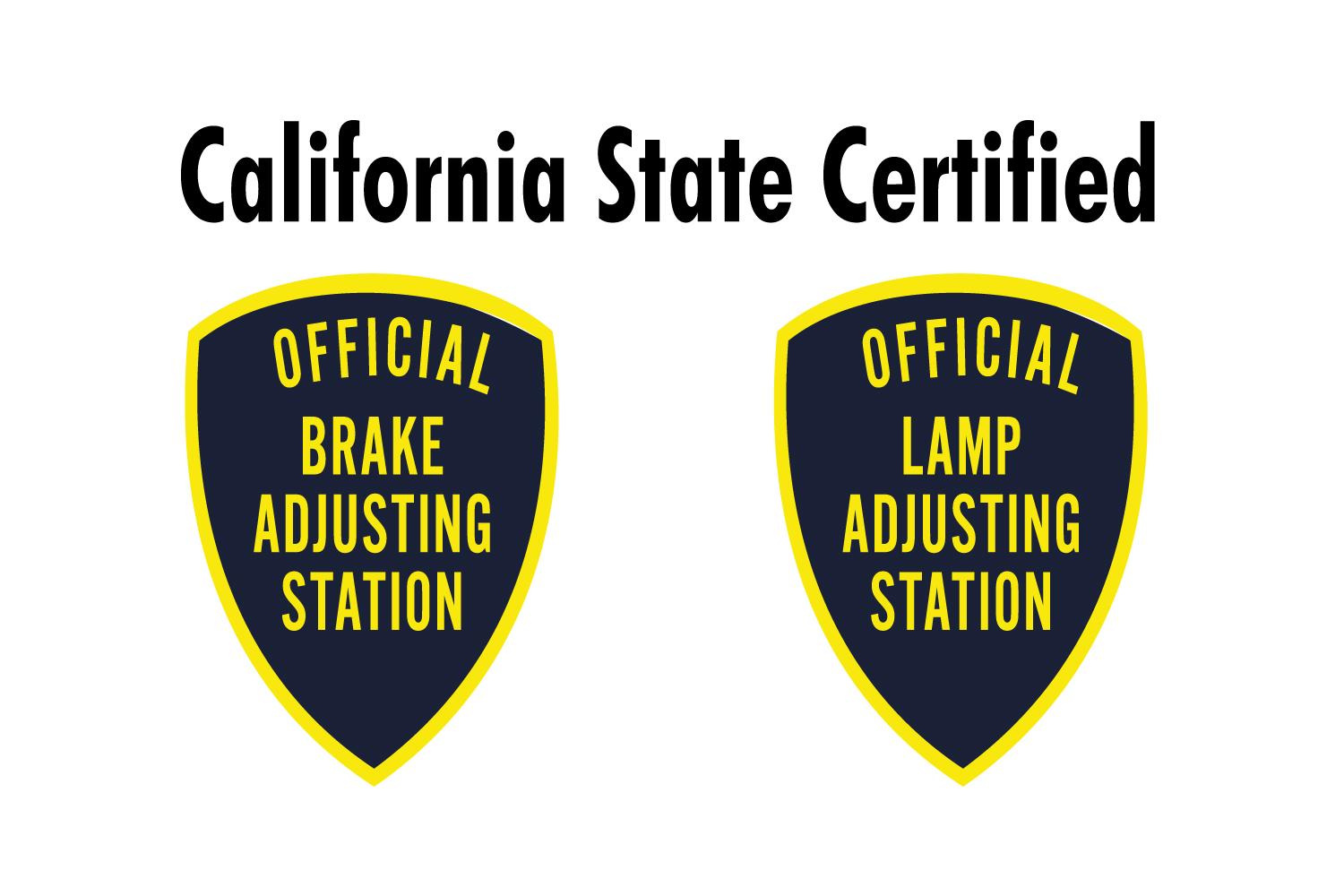 Brake and Lamp Certified