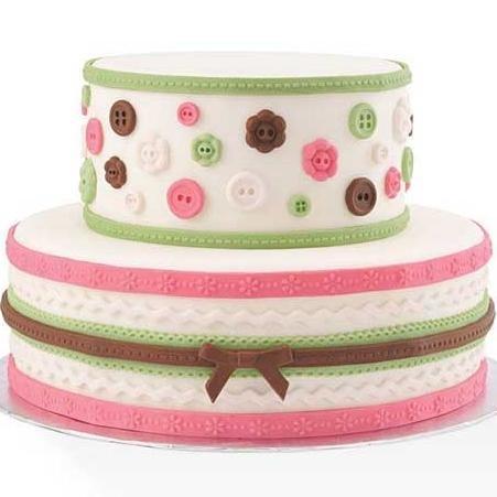 Fabric Inspired Fondant Cake