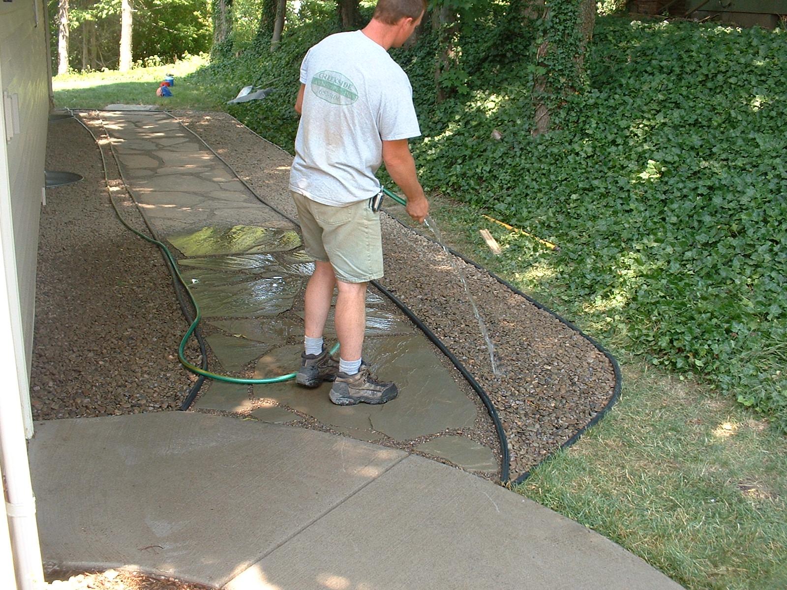 Flagstone walkway