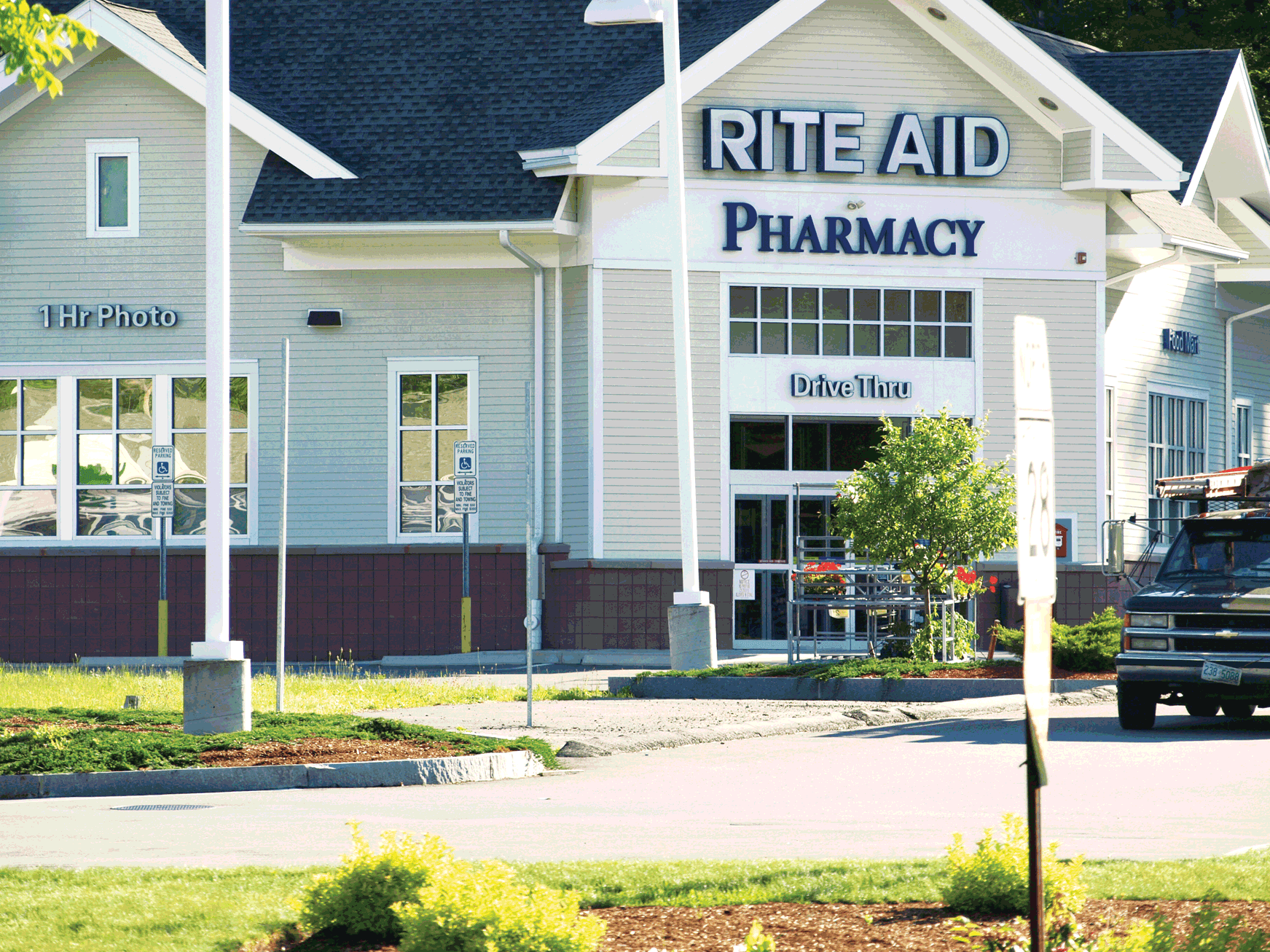 Across the street from Rite Aid Pharmacy