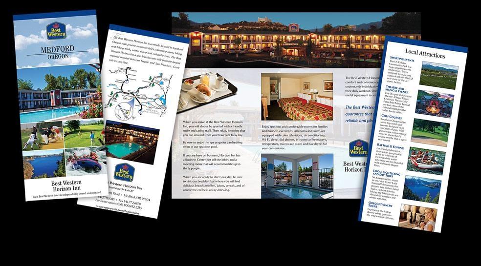 This is a brochure designed for a Best Western Inn