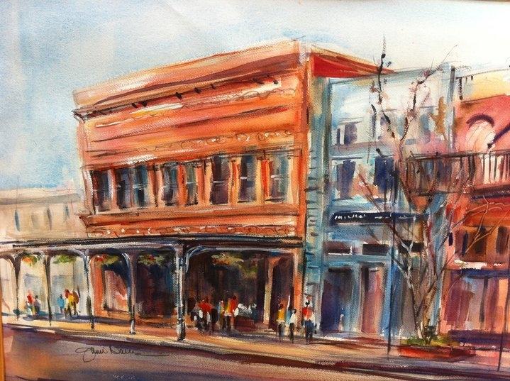 Inn on Whitworth watercolor by Mississippi artist Janie Davis