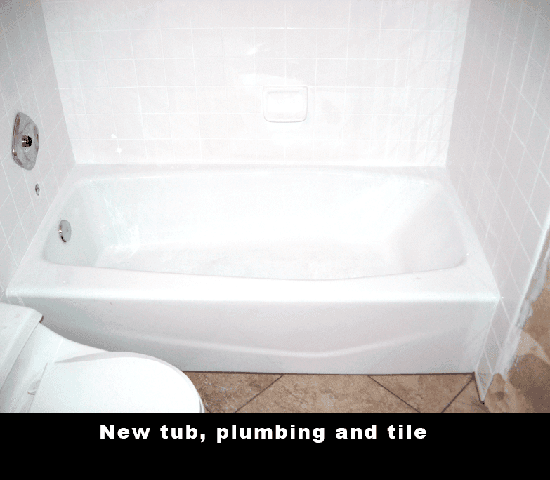 Tile bath tub