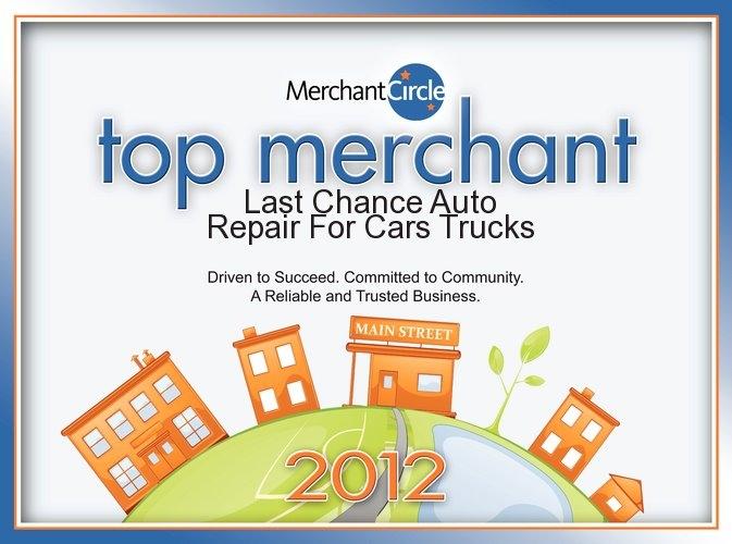 Auto Repair Shop Award 2012