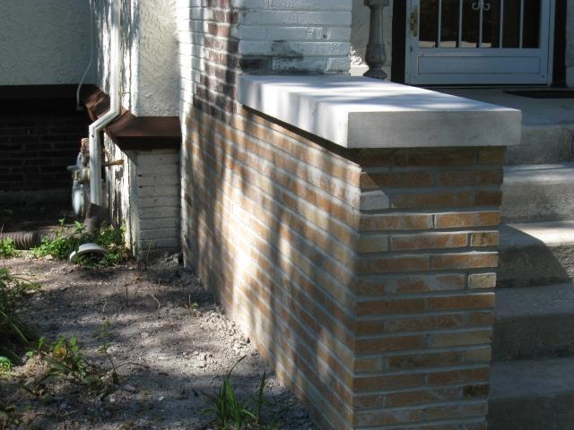 Masonry Fence Repaired - New Brick & Mortar