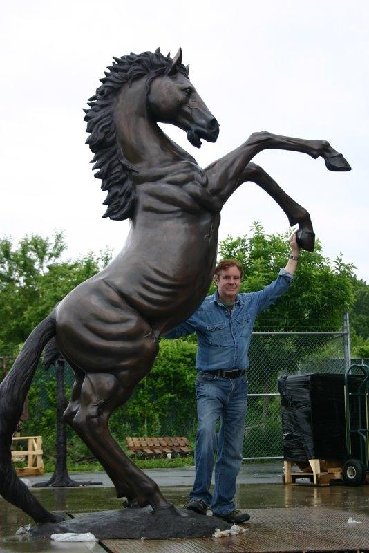 Bronze Giant Rearing Horse