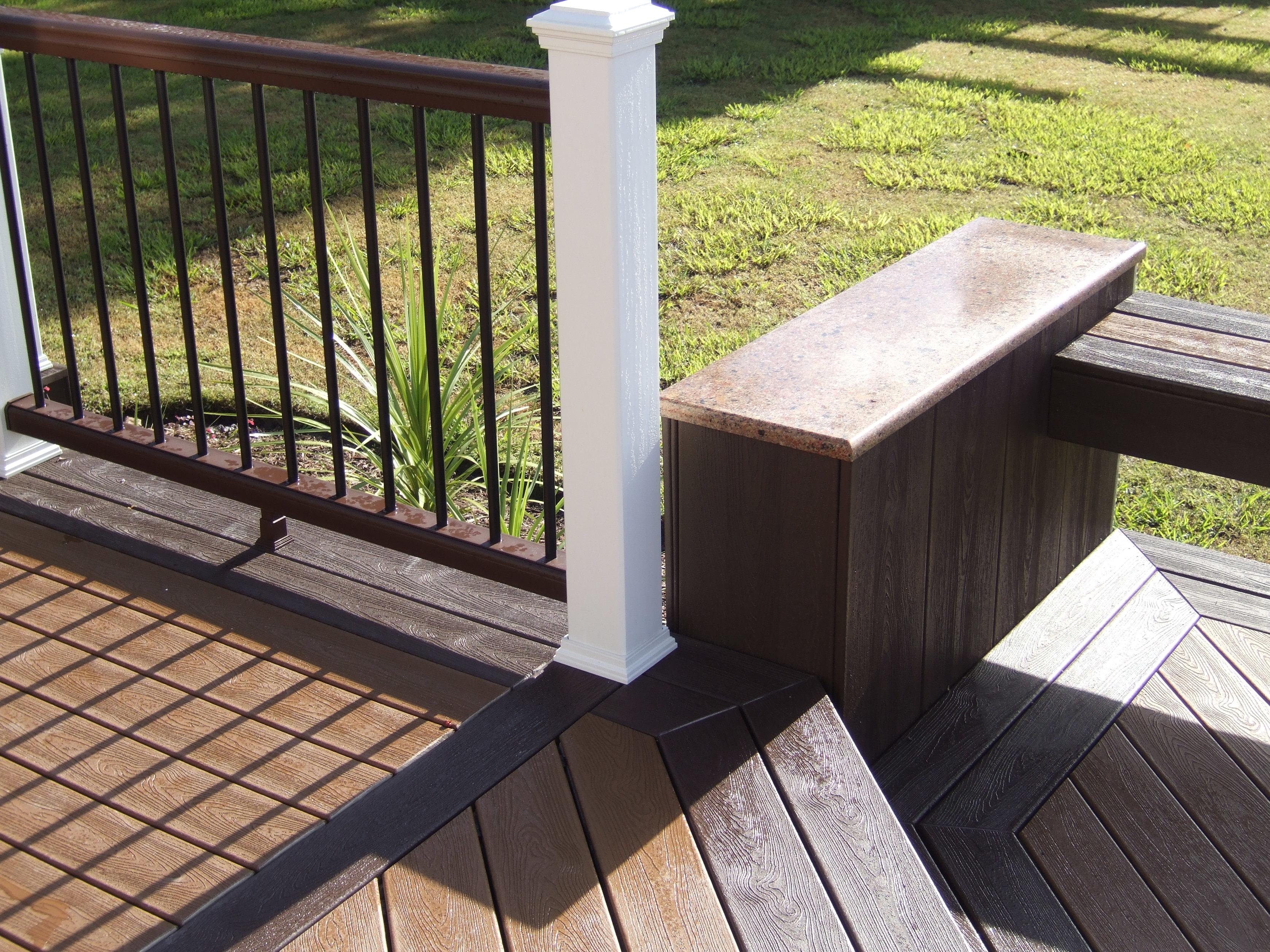 TREX decking with vinyl railings