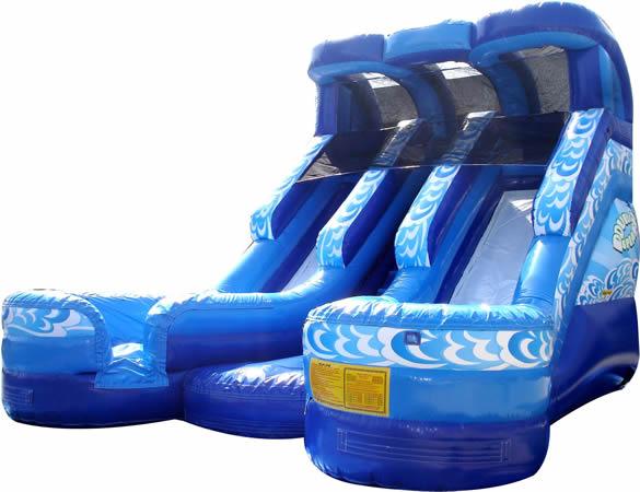 Double Splash Large Dual Lane Water Slide