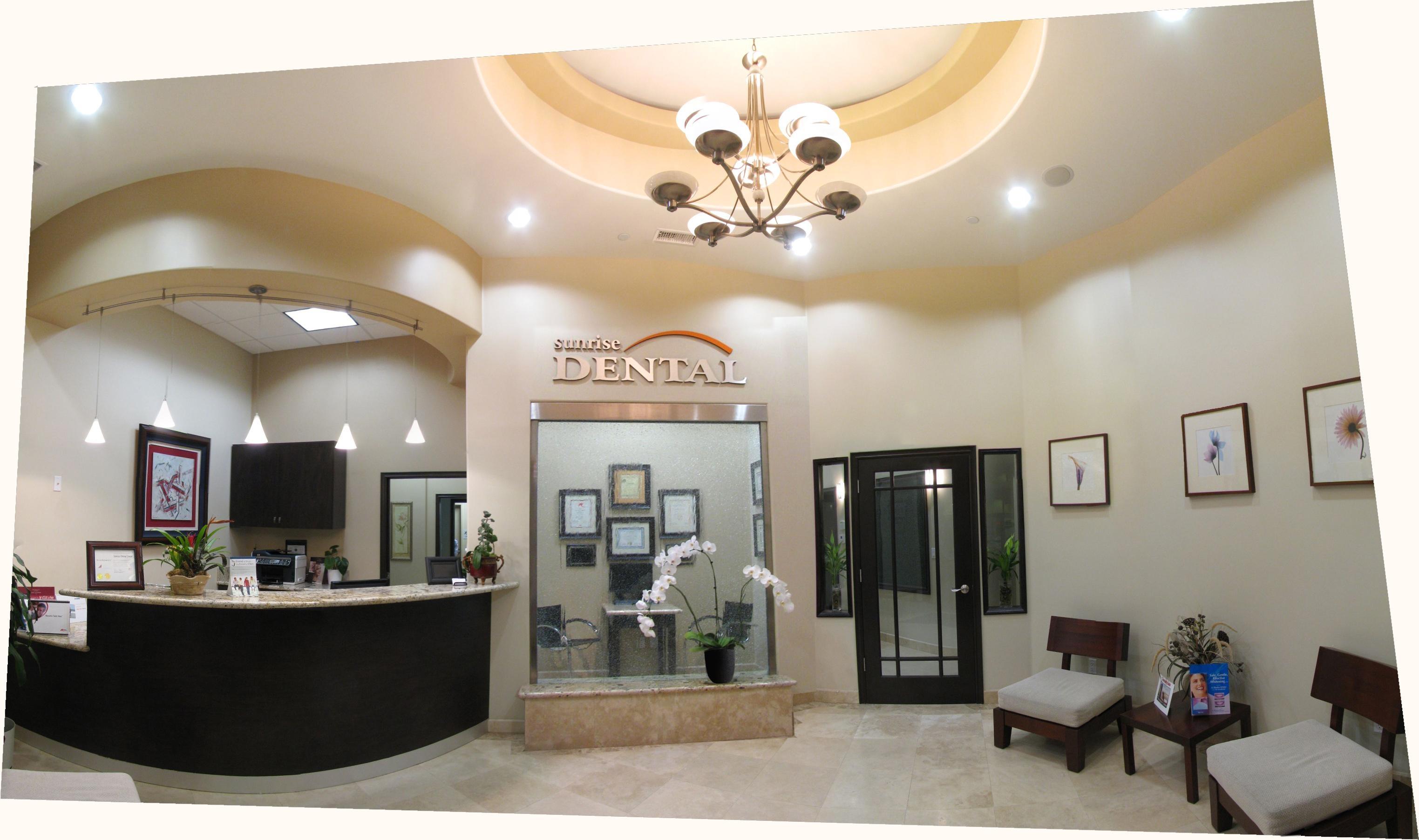 Lobby of Sunrise Dental Center Huntington Beach