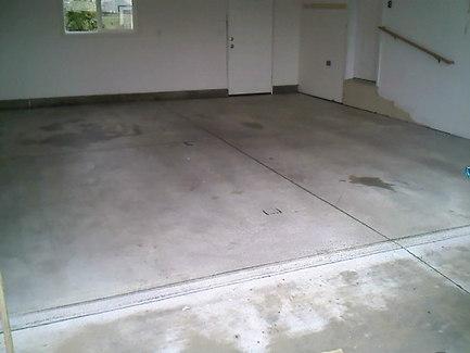 BEFORE of a garage- notice the dirt and stains