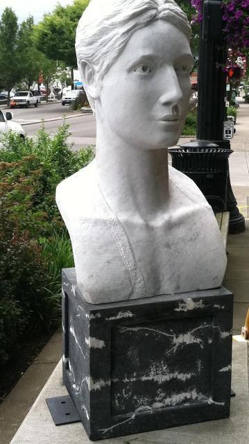 Marble bust Lake Oswego Gallery Without Walls.