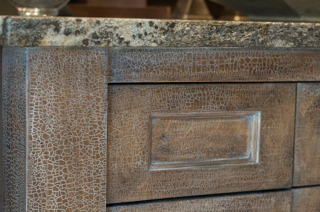 Crackled and Glazed Bathroom Vanity