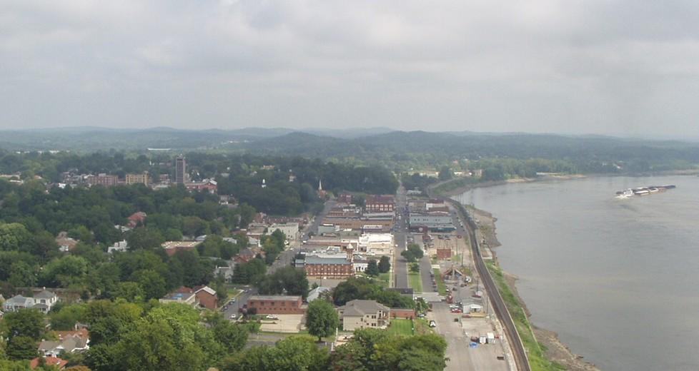 A birds-eye view of downtown Cape Girardeau