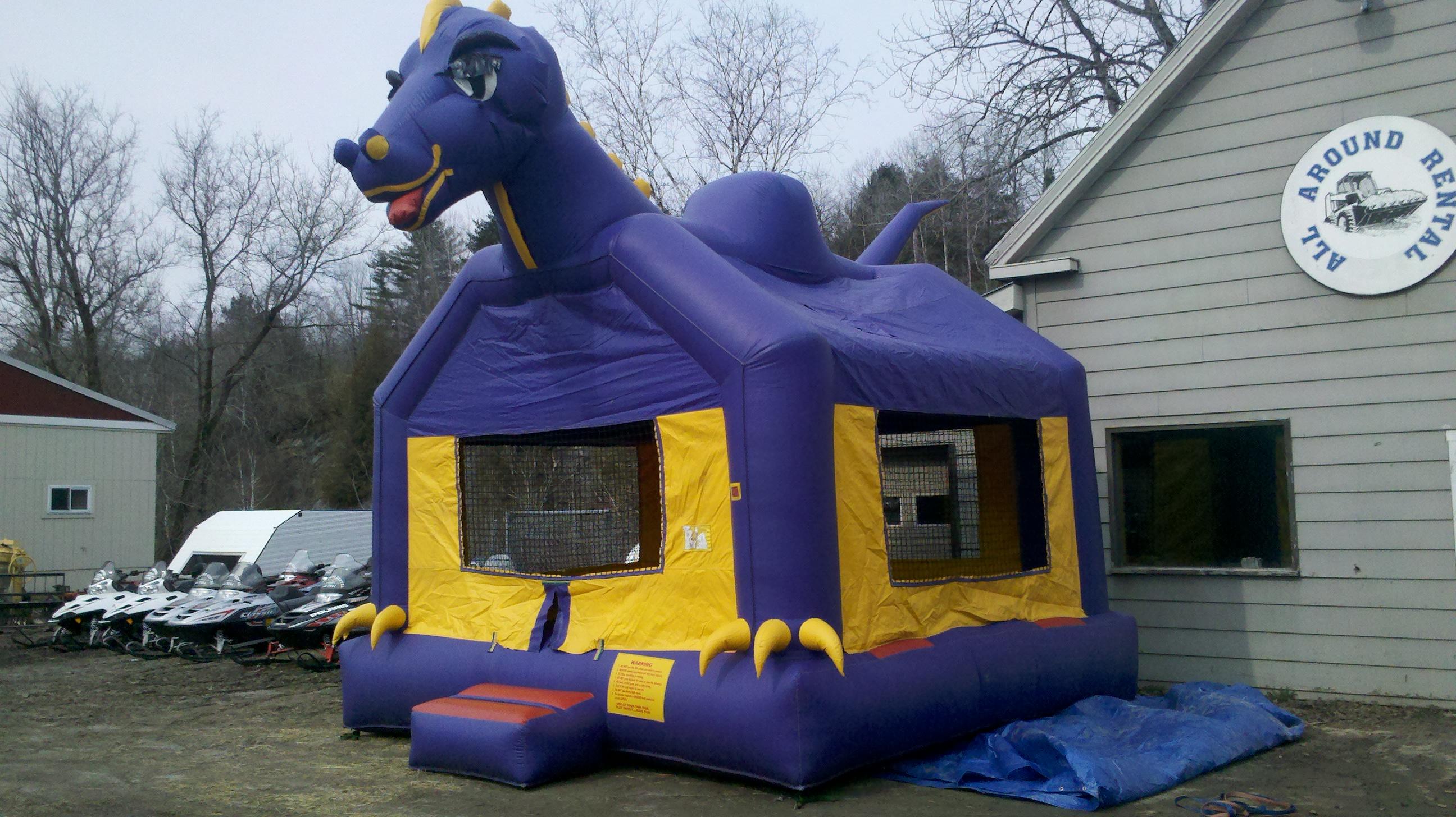 Dino bounce house at AAR