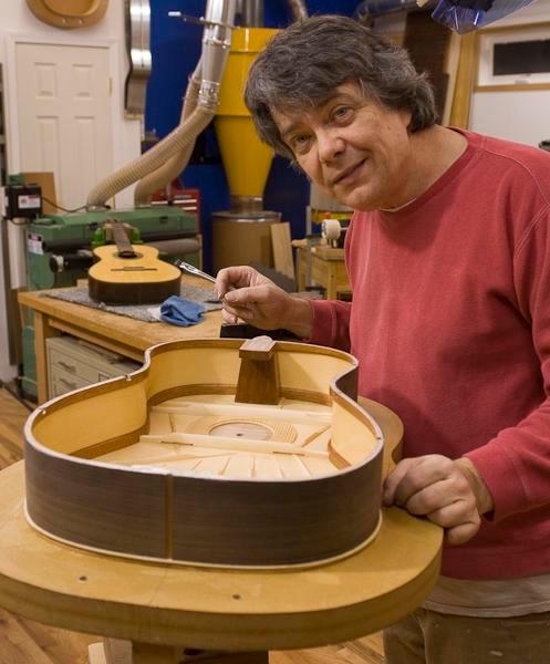 Luthier John Bogdanovich in the J.S. Bogdanovich Guitars Studio