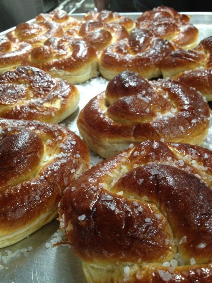 Pretzel Rolls for Hamburgers at Bierstube Tsingtau