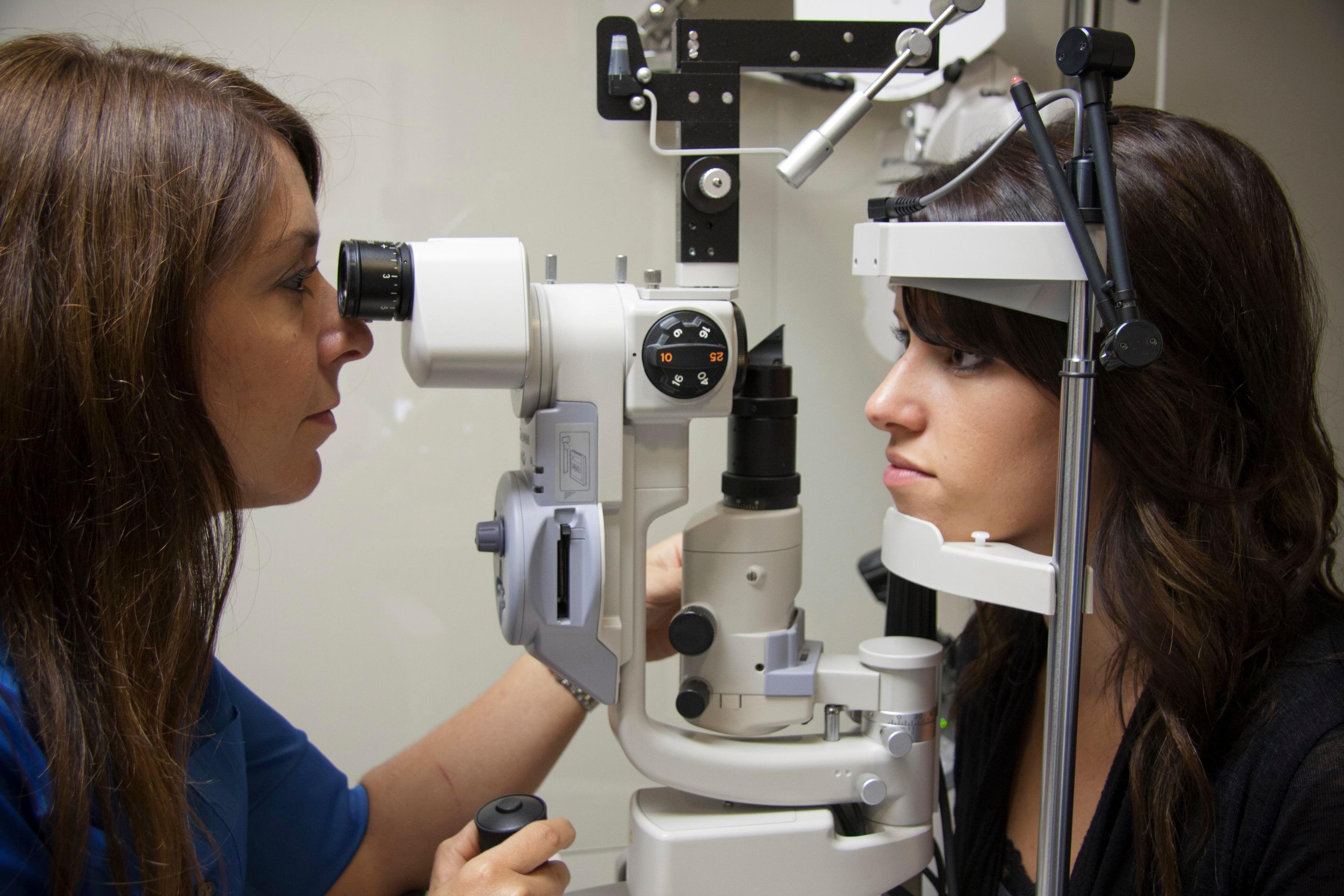 Dr. Staci in the exam room.