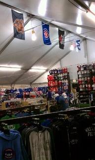 Inside Clark Street Sports Tent Location