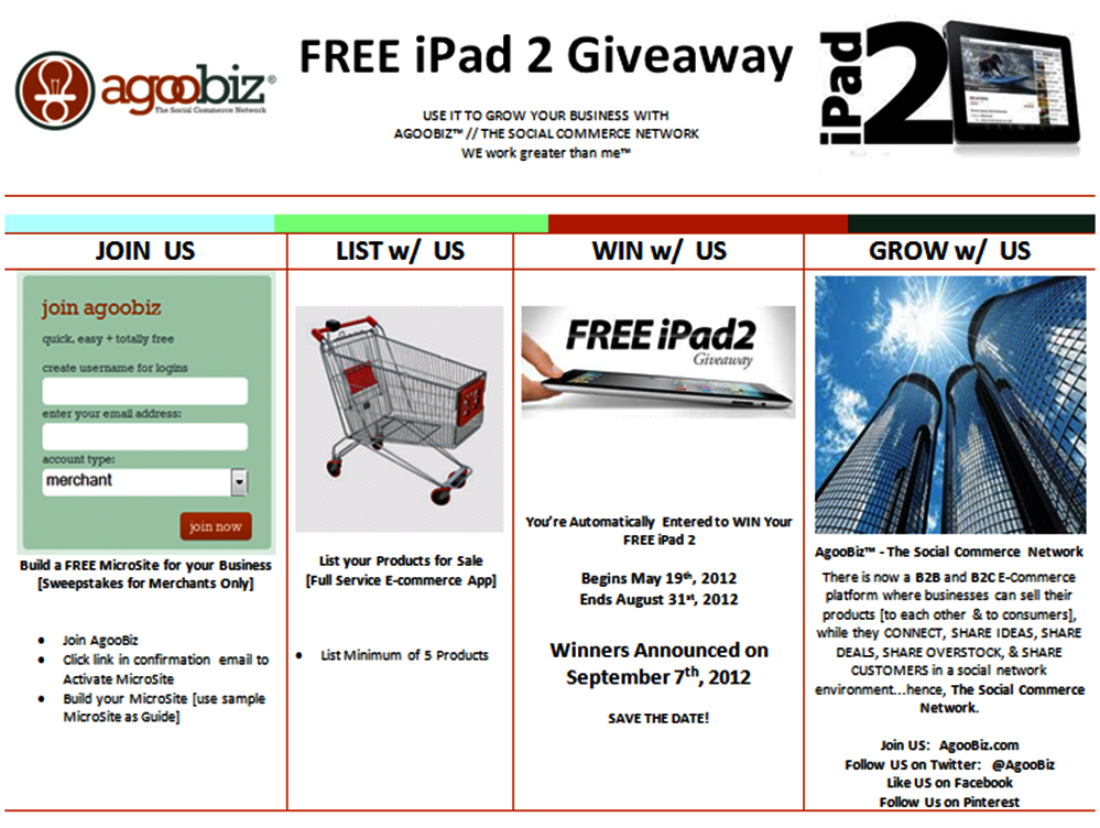 FREE iPad 2 Giveaway / Sweepstakes