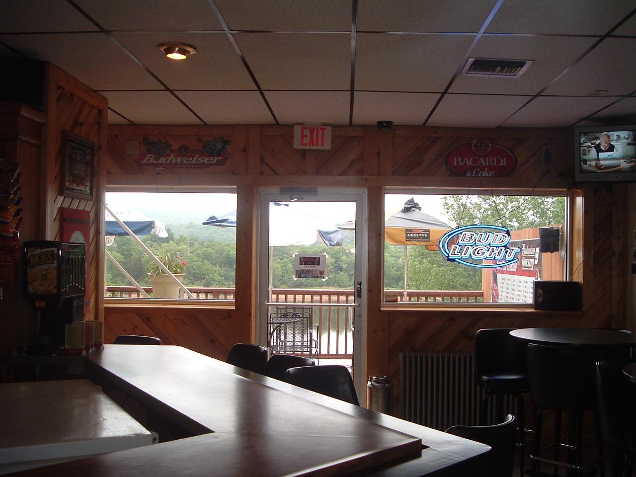 Inside looking out to the deck.