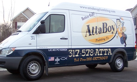 AttaBoy Plumbing Service Truck - Zionsville Plumber