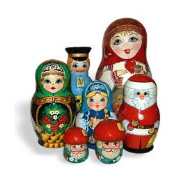 Russian nesting dolls at Matrioshka shop