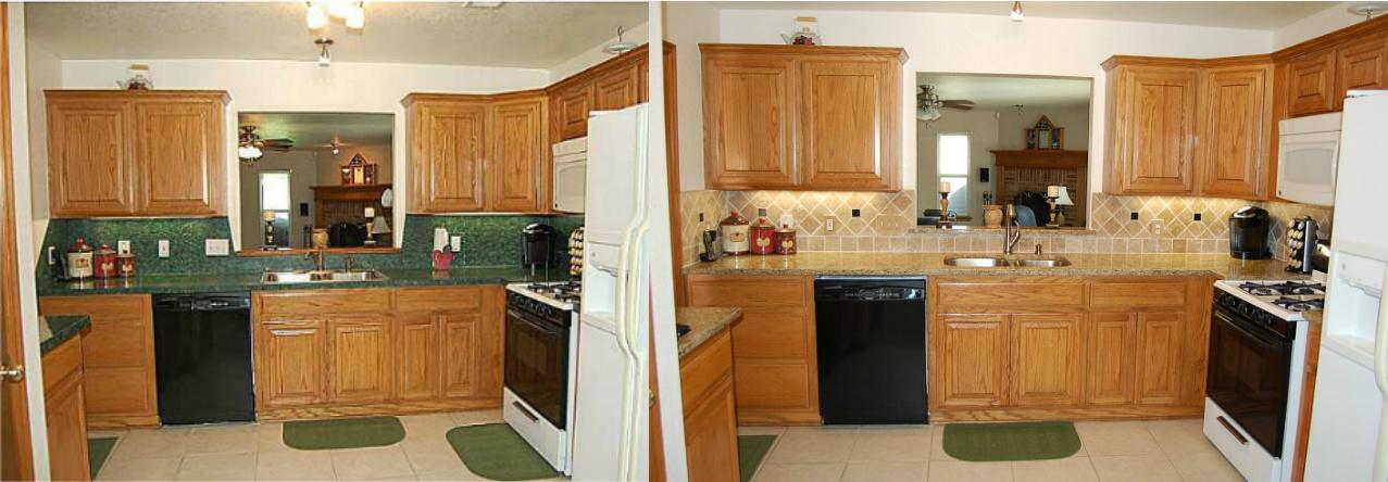 Before & After Granite Counter Tops