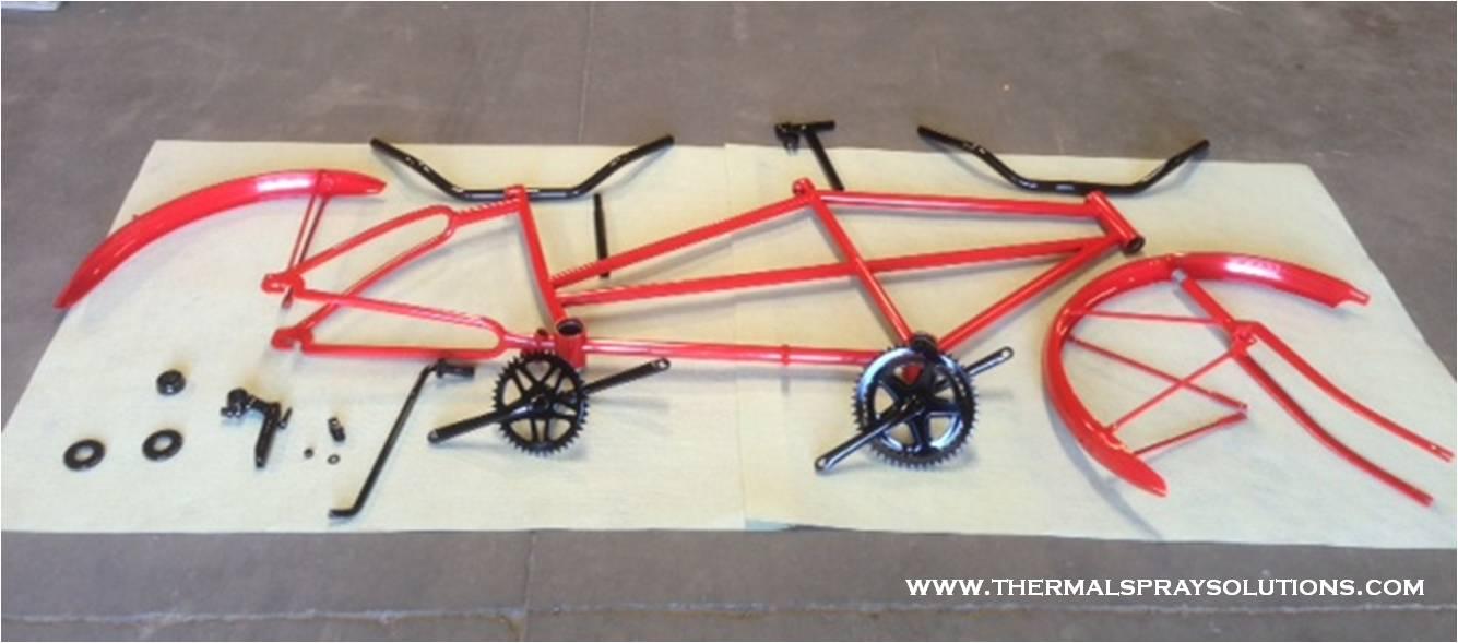 Powder coated tandem bicycle