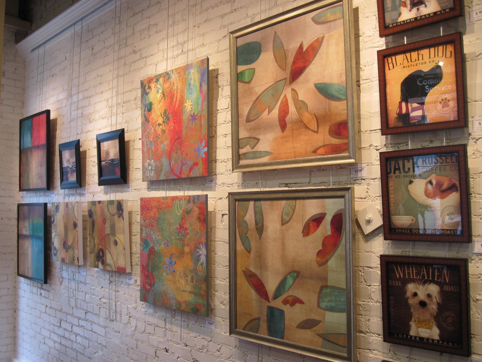 Gallery Wall of Framed Artwork