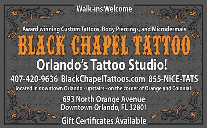 The Black Chapel is Orlando's Tattoo Studio!