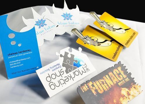 Die cut business cards