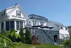 Harbor-side view of the Welch House.